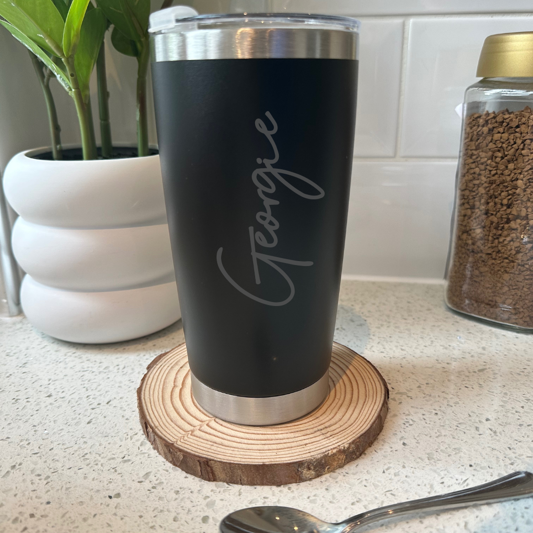 Personalised Large Name Thermos Insulated Cup Travel Mug Coffee Tea Flask Custom