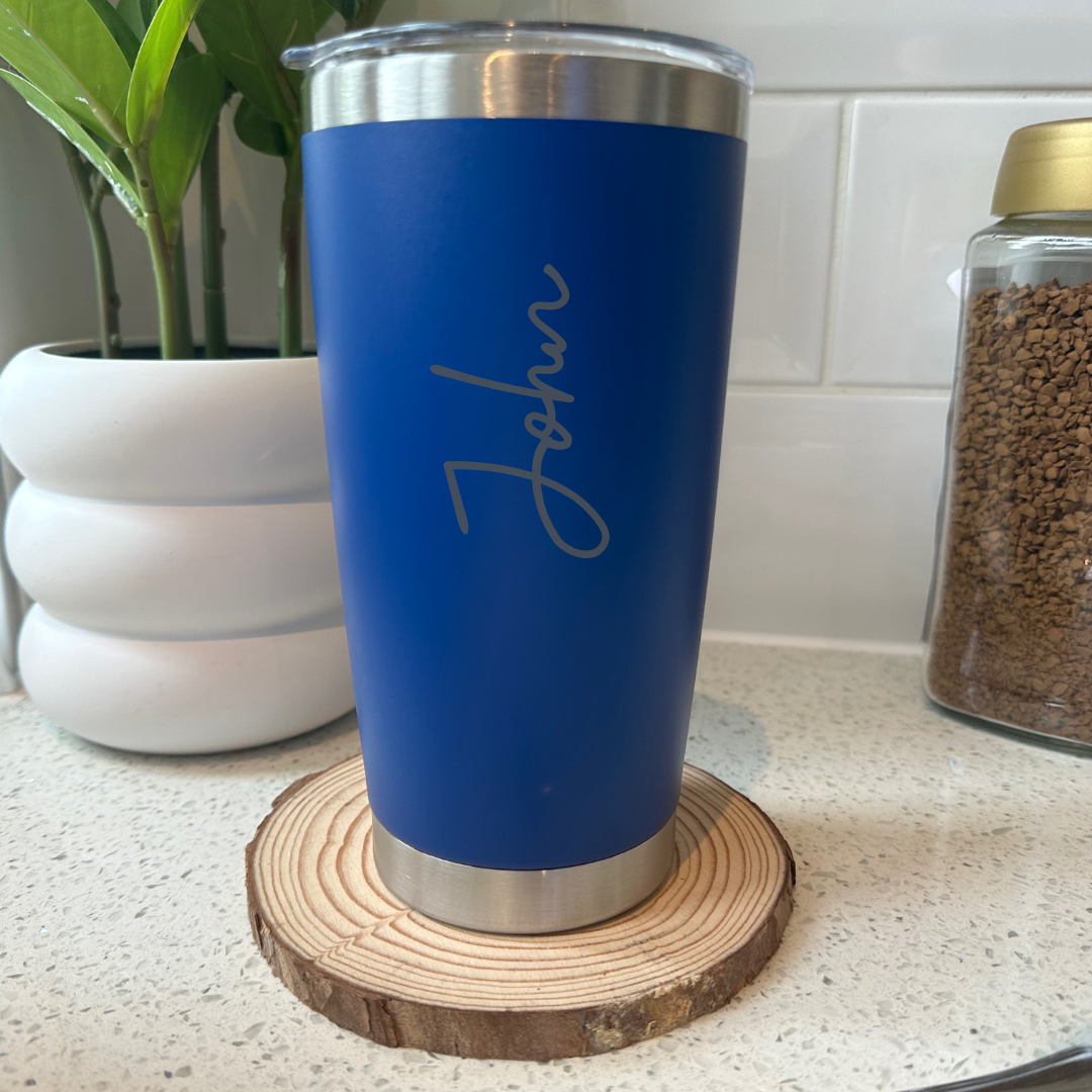 Personalised Large Name Thermos Insulated Cup Travel Mug Coffee Tea Flask Custom