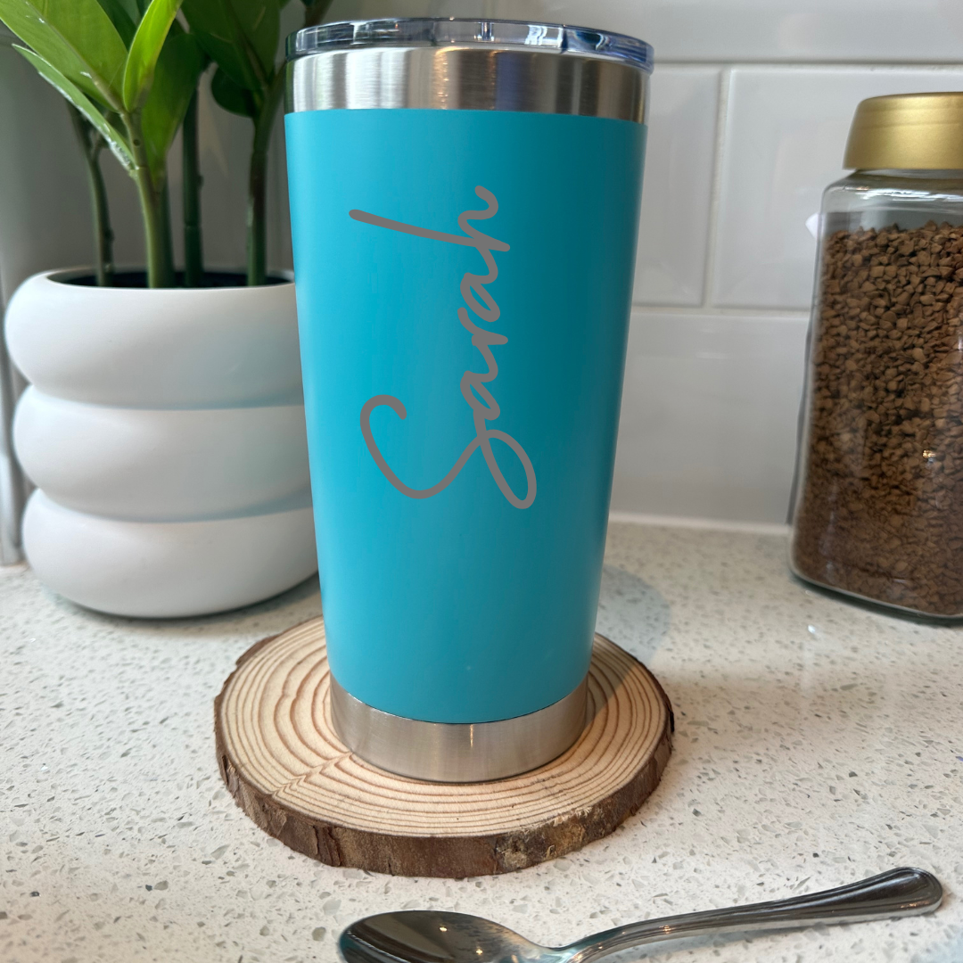 Personalised Large Name Thermos Insulated Cup Travel Mug Coffee Tea Flask Custom