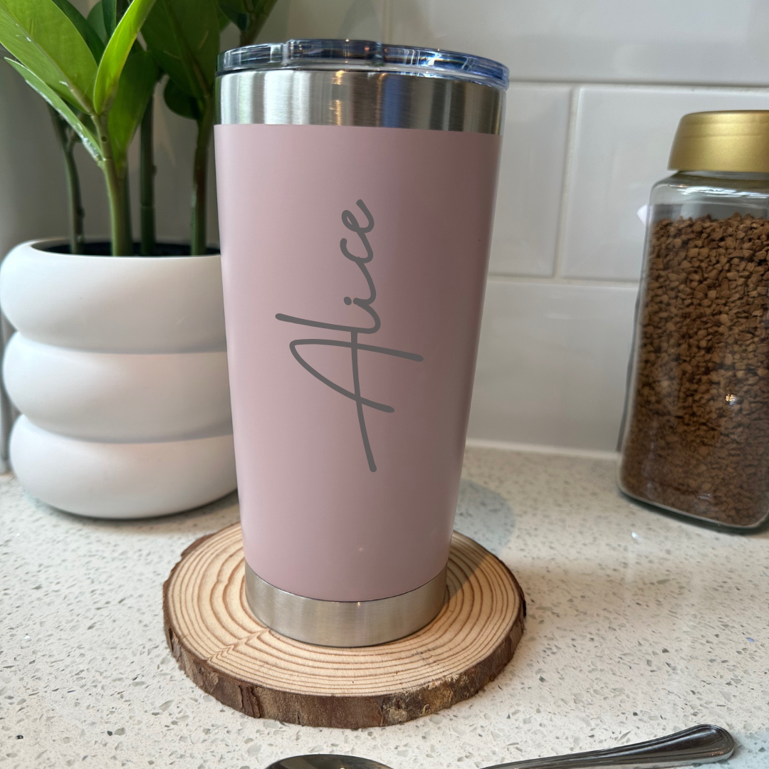 Personalised Large Name Thermos Insulated Cup Travel Mug Coffee Tea Flask Custom
