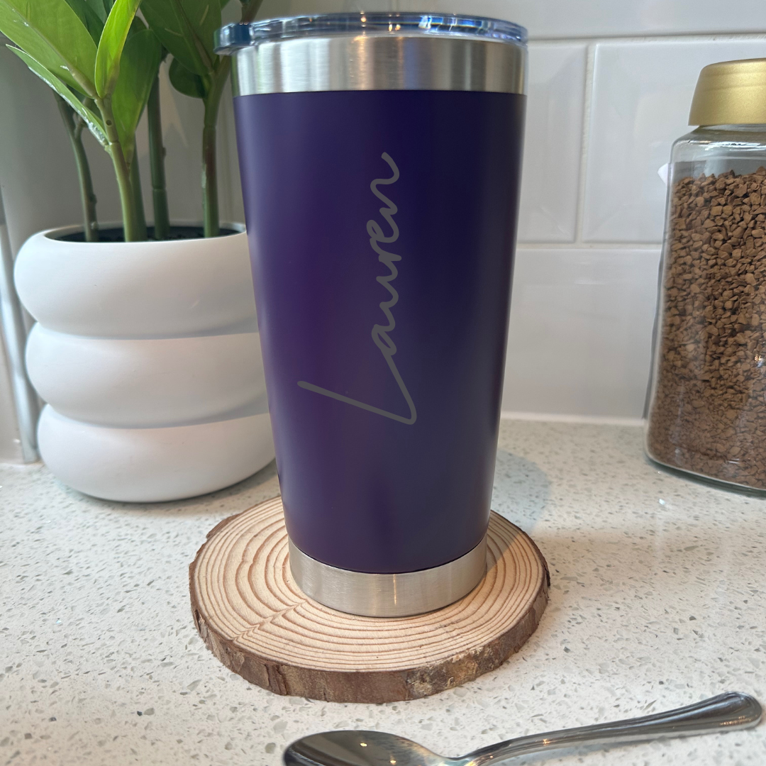 Personalised Large Name Thermos Insulated Cup Travel Mug Coffee Tea Flask Custom